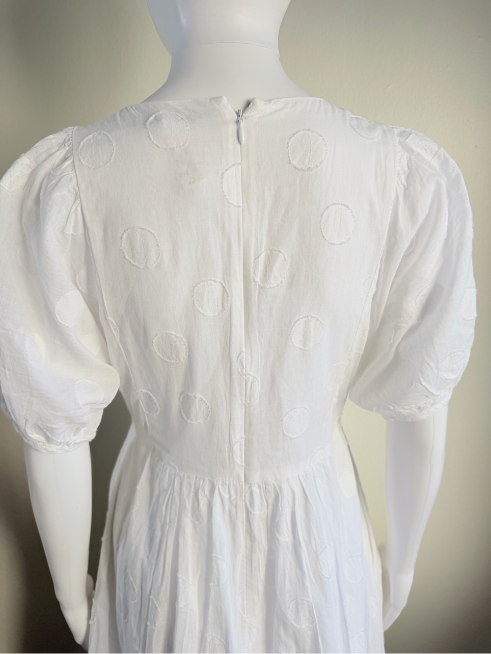 Madewell White Puff-Sleeve Midi Dress - Picture 5 of 9
